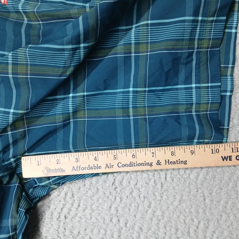 Puma Golf Shorts Men's 36 Blue‎ Plaid Performance Flat Front Casual
